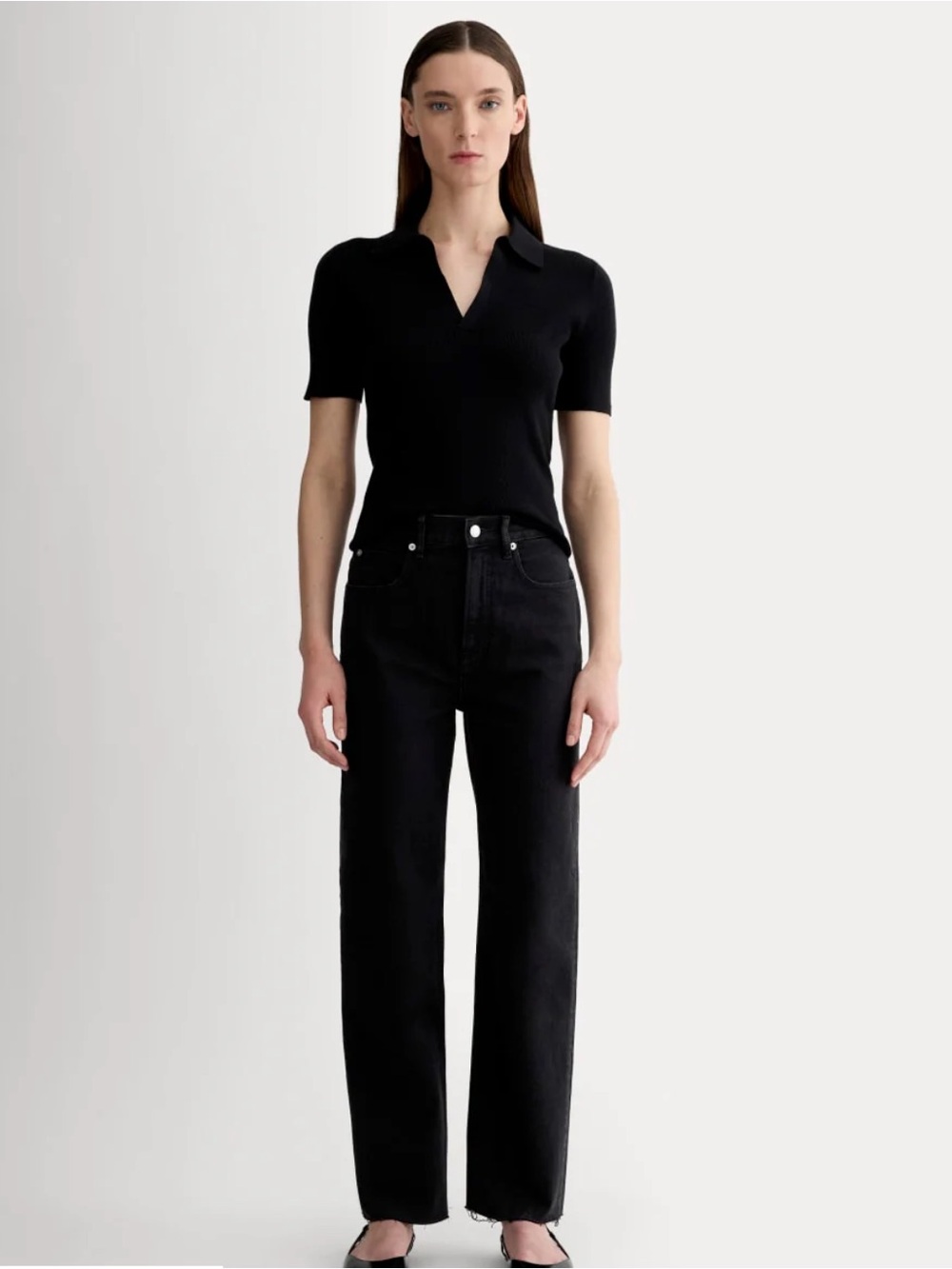 Everlane Straight Leg Jeans in Black